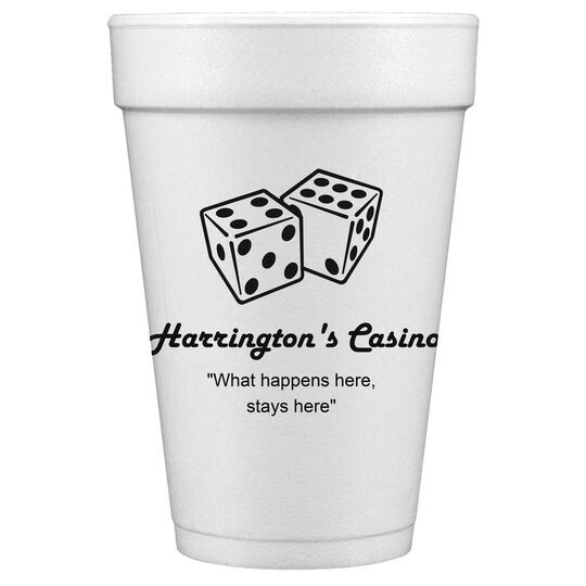 Roll the Dice Styrofoam Cups