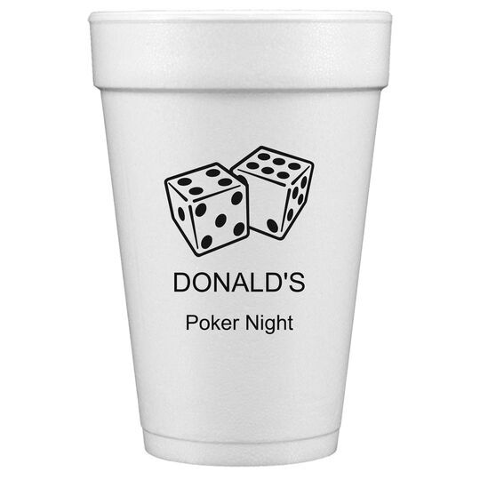 Roll the Dice Styrofoam Cups