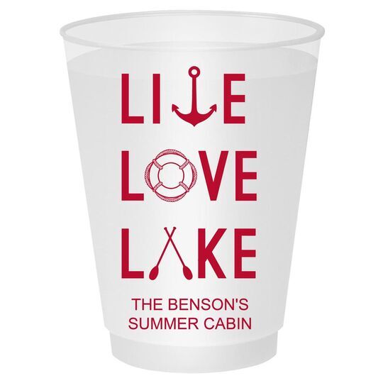 Live, Love, Lake Shatterproof Cups