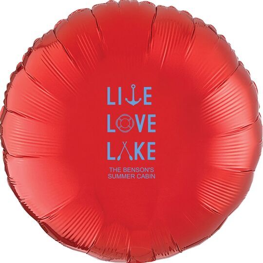 Live, Love, Lake Mylar Balloons