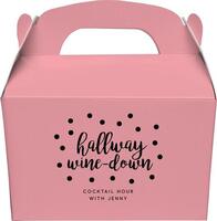 Confetti Dot Hallway Wine Down Gable Favor Boxes