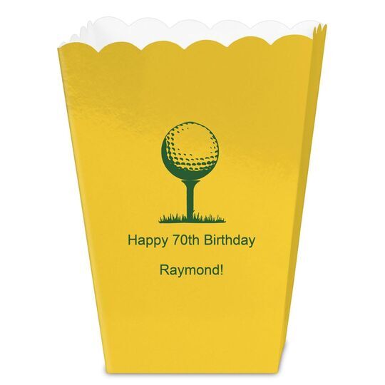 Golf Tee Mini Popcorn Boxes