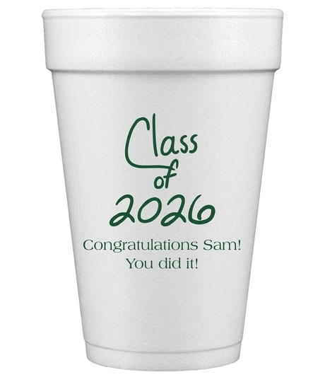 Fun Class of Calligraphy Styrofoam Cups