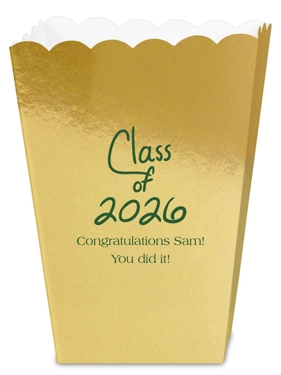 Fun Class of Calligraphy Mini Popcorn Boxes