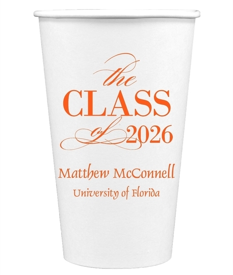 Classic Class of Graduation Paper Coffee Cups