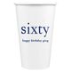 Big Number Sixty Paper Coffee Cups Image 1 of 2
