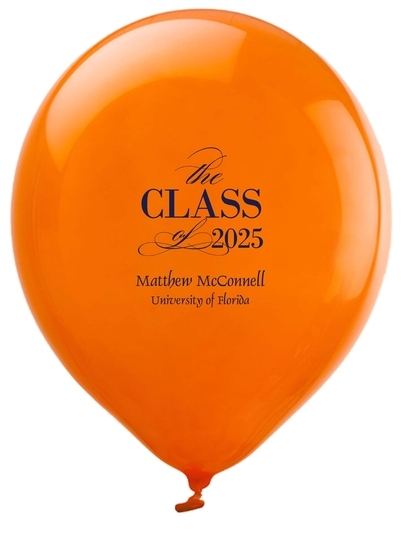 Classic Class of Graduation Latex Balloons