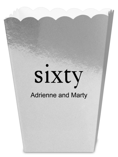 Big Number Sixty Mini Popcorn Boxes