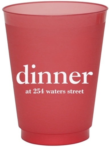 Big Word Dinner Colored Shatterproof Cups