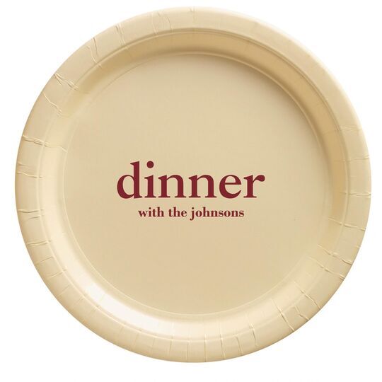 Big Word Dinner Paper Plates