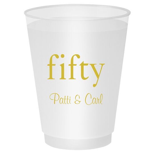 Big Number Fifty Shatterproof Cups