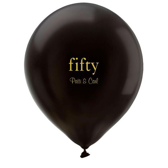 Big Number Fifty Latex Balloons