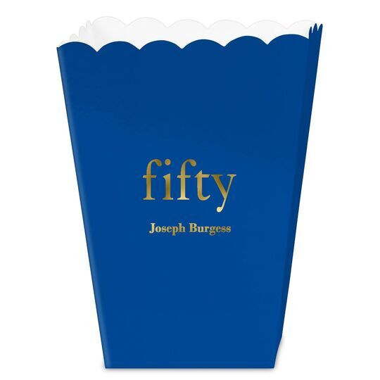 Big Number Fifty Mini Popcorn Boxes