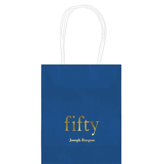 Big Number Fifty Mini Twisted Handled Bags