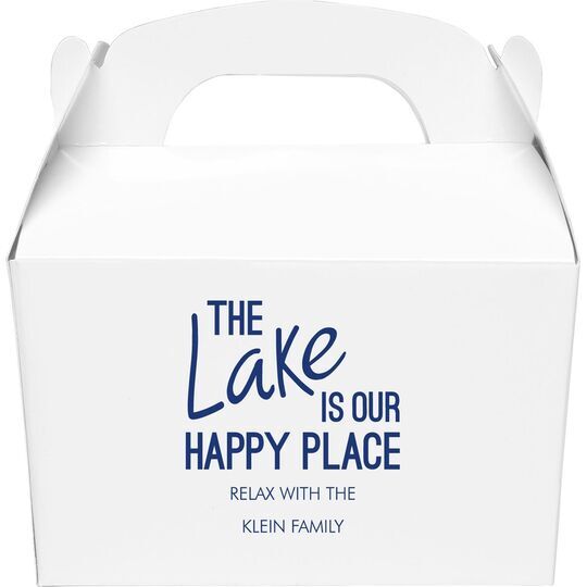 The Lake is Our Happy Place Gable Favor Boxes