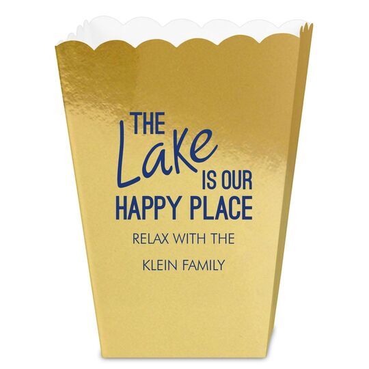 The Lake is Our Happy Place Mini Popcorn Boxes