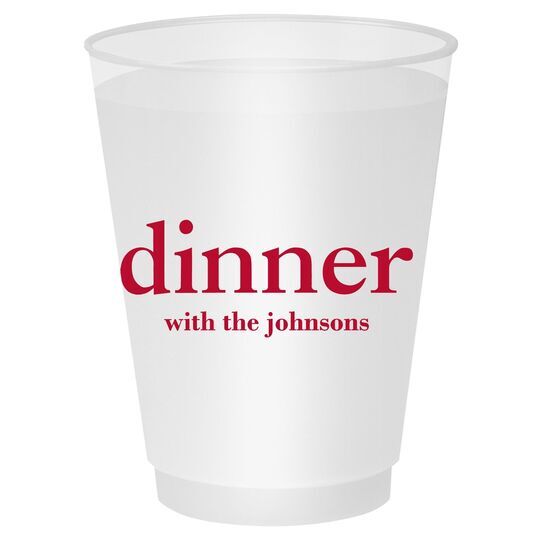 Big Word Dinner Shatterproof Cups