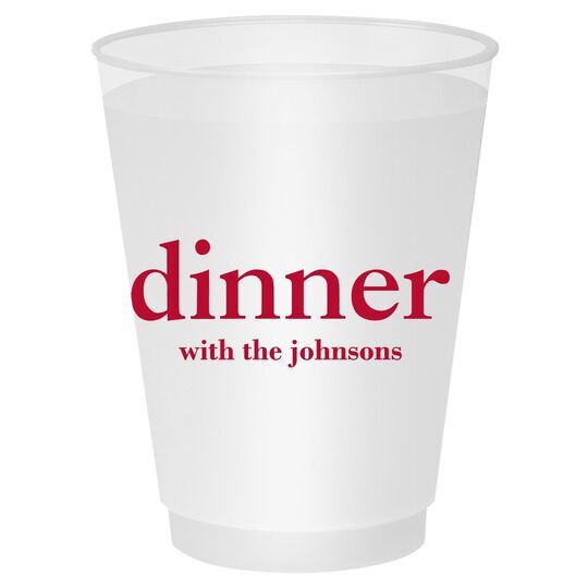 Big Word Dinner Shatterproof Cups