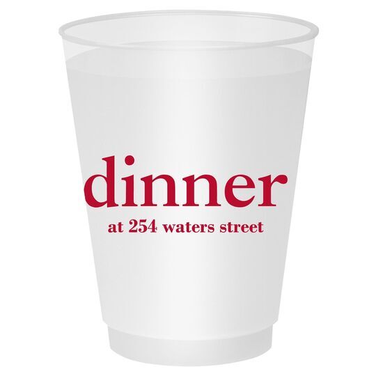 Big Word Dinner Shatterproof Cups