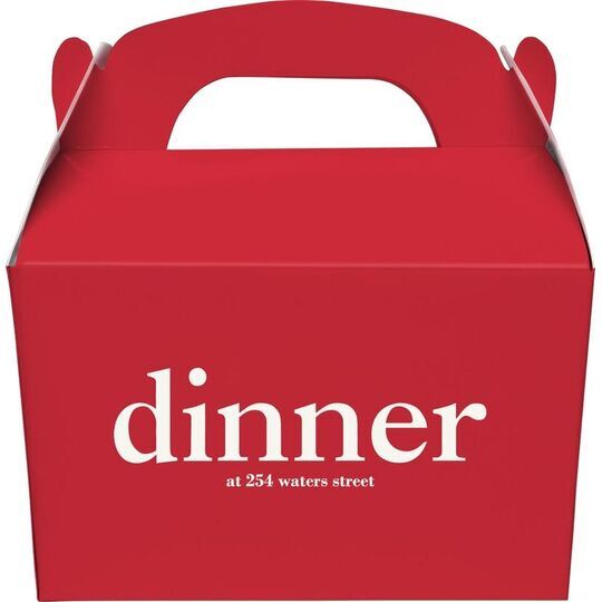 Big Word Dinner Gable Favor Boxes