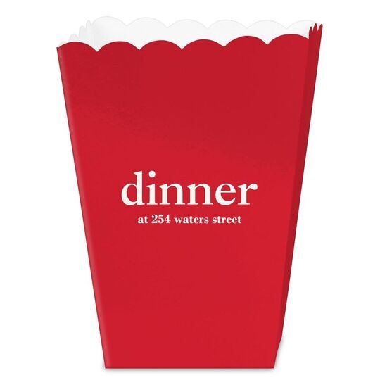 Big Word Dinner Mini Popcorn Boxes