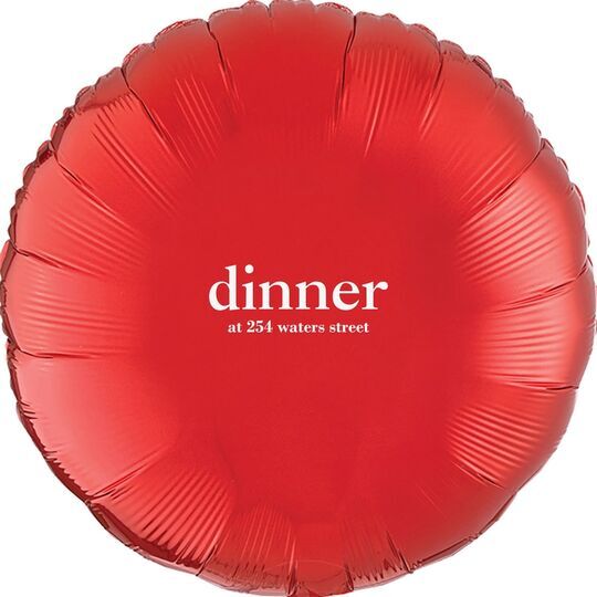 Big Word Dinner Mylar Balloons