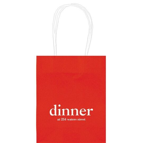 Big Word Dinner Mini Twisted Handled Bags