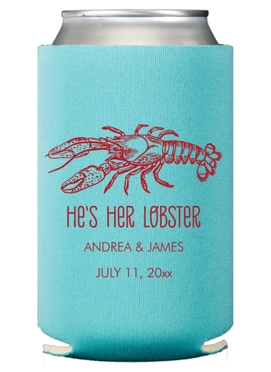 He's Her Lobster Collapsible Huggers