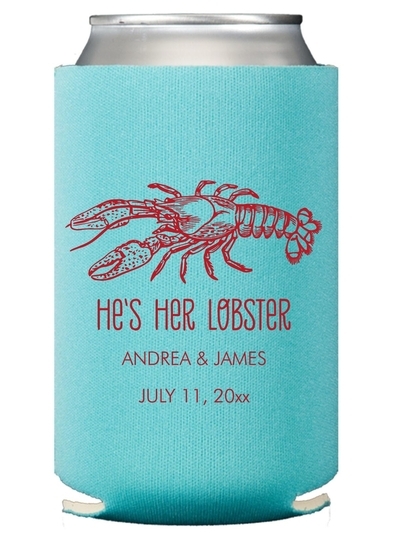 He's Her Lobster Collapsible Huggers