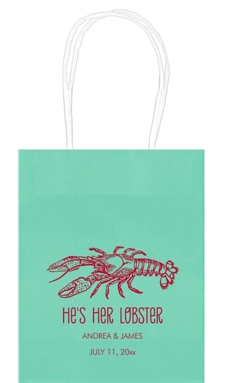 He's Her Lobster Mini Twisted Handled Bags