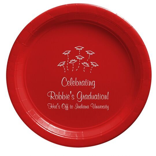 Hat Toss Graduation Paper Plates