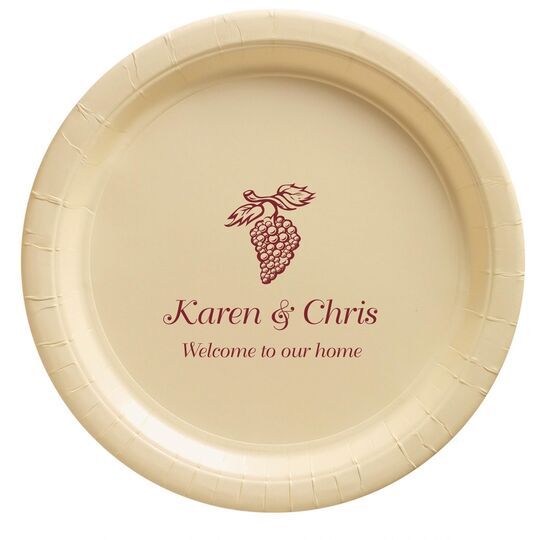 Vineyard Grapes Paper Plates