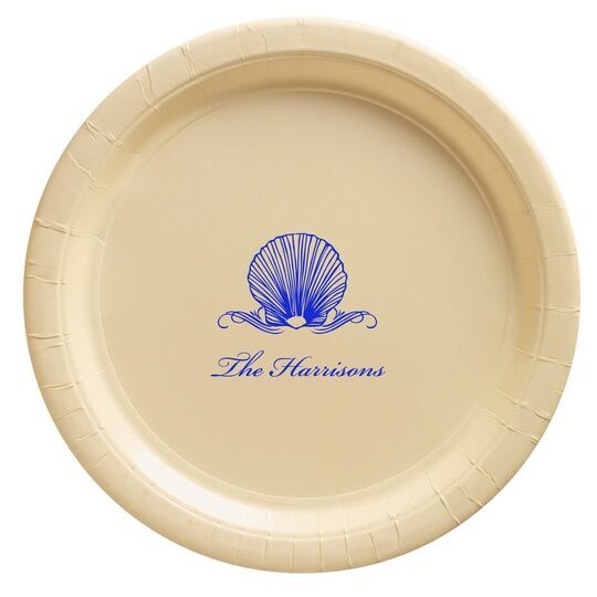 Graceful Seashell Paper Plates