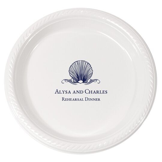 Graceful Seashell Plastic Plates