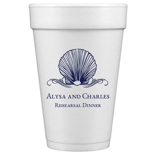 Graceful Seashell Styrofoam Cups