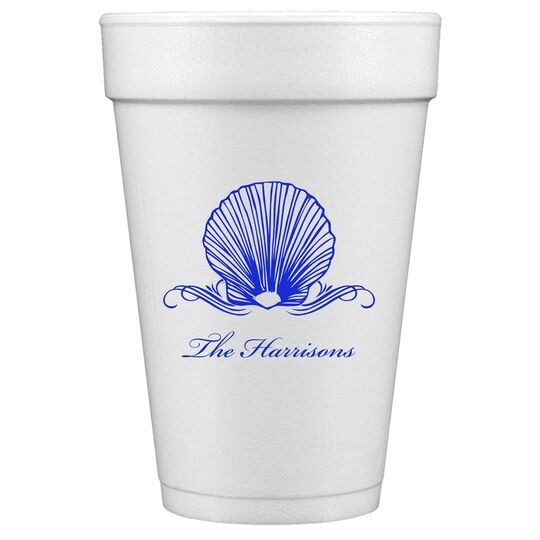 Graceful Seashell Styrofoam Cups