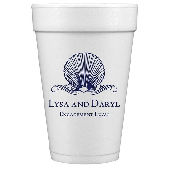 Graceful Seashell Styrofoam Cups