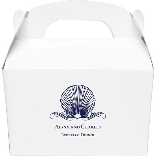 Graceful Seashell Gable Favor Boxes