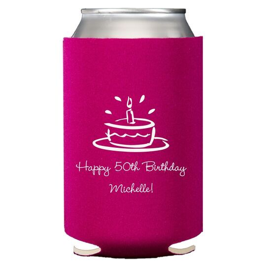 Modern Birthday Cake Collapsible Huggers