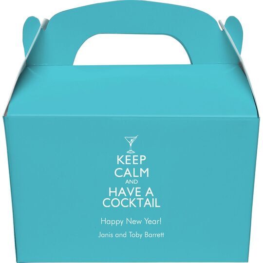 Keep Calm and Have a Cocktail Gable Favor Boxes