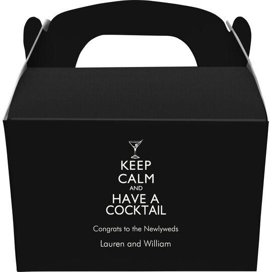 Keep Calm and Have a Cocktail Gable Favor Boxes