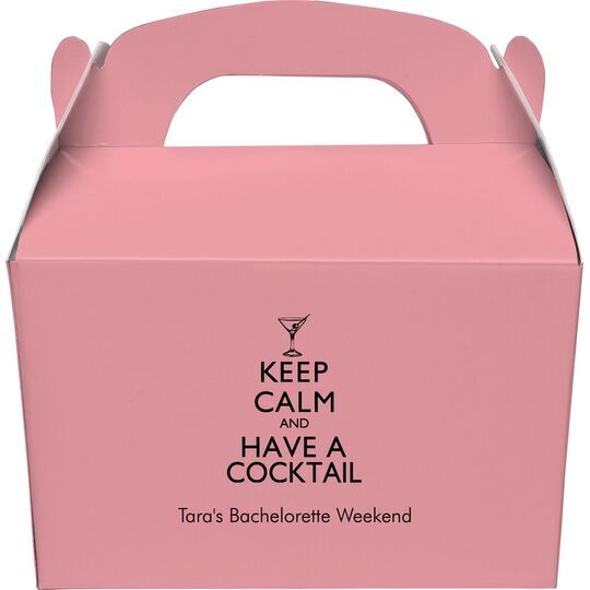 Keep Calm and Have a Cocktail Gable Favor Boxes