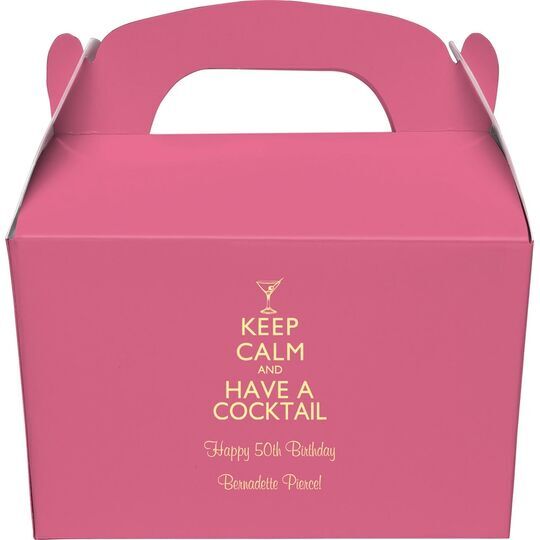 Keep Calm and Have a Cocktail Gable Favor Boxes