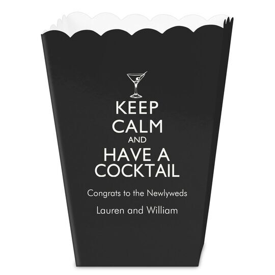 Keep Calm and Have a Cocktail Mini Popcorn Boxes