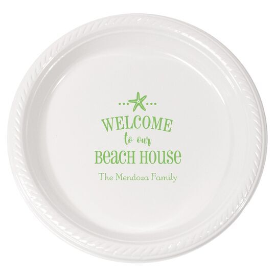 Welcome to Our Beach House Plastic Plates