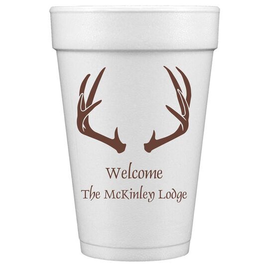 Antlers Styrofoam Cups