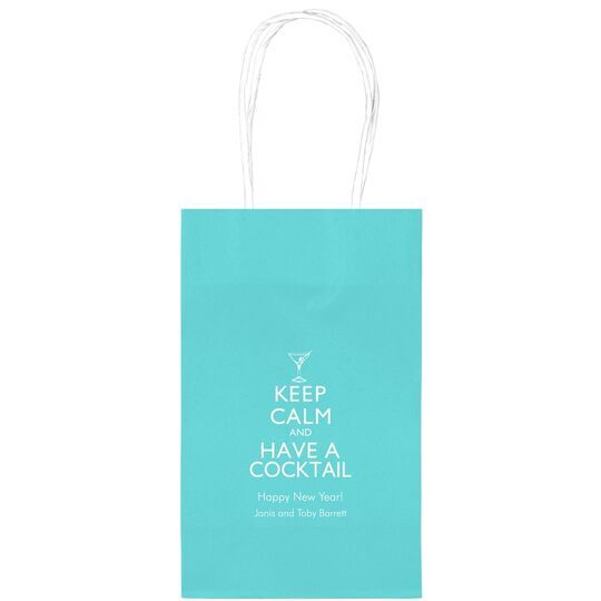 Keep Calm and Have a Cocktail Medium Twisted Handled Bags
