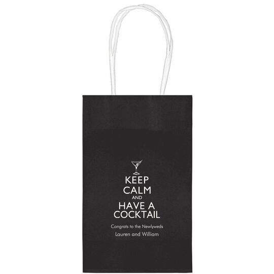 Keep Calm and Have a Cocktail Medium Twisted Handled Bags