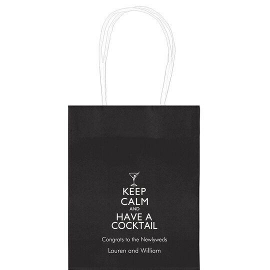 Keep Calm and Have a Cocktail Mini Twisted Handled Bags