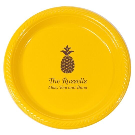 Hawaiian Pineapple Plastic Plates